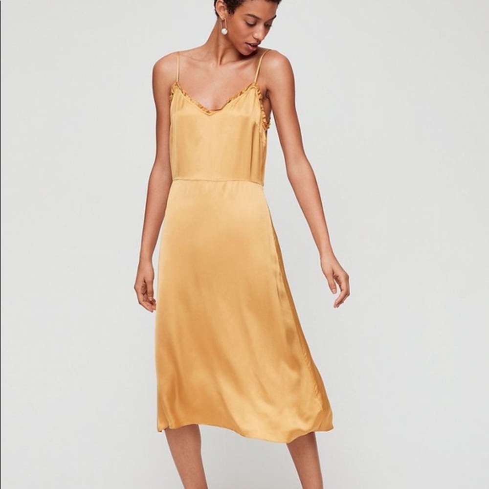 Wilfred Mille Gold Midi Dress